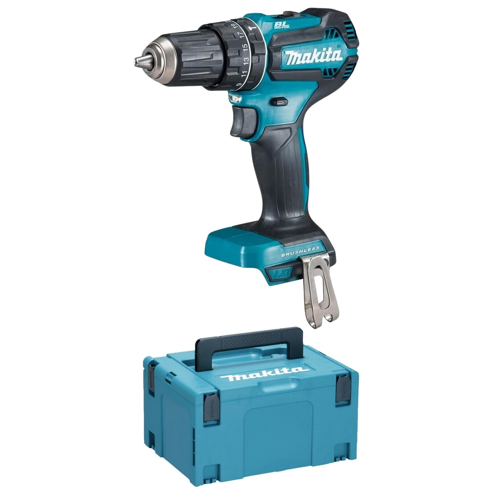 Makita DHP485ZJ Trapano Percussione Batteria 18V LXT 50Nm BRUSHLESS Corpo MAKPAC