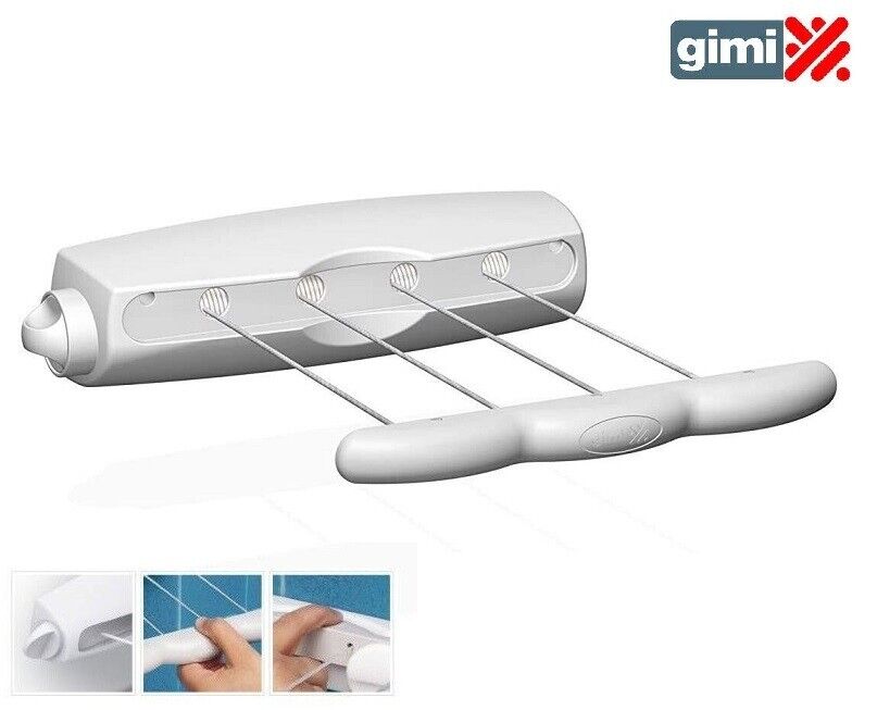 Gimi Rotor 4 Stendibiancheria Stendino estensibile Fili a scomparsa Salvaspazio
