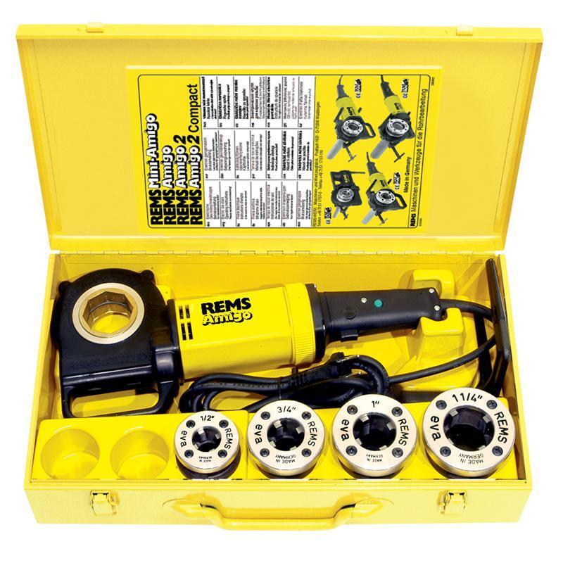 Rems Filiera elettrica 1800W per tubi Ø 1/2 a 1'1/4 bussole cambio rapido AMIGO