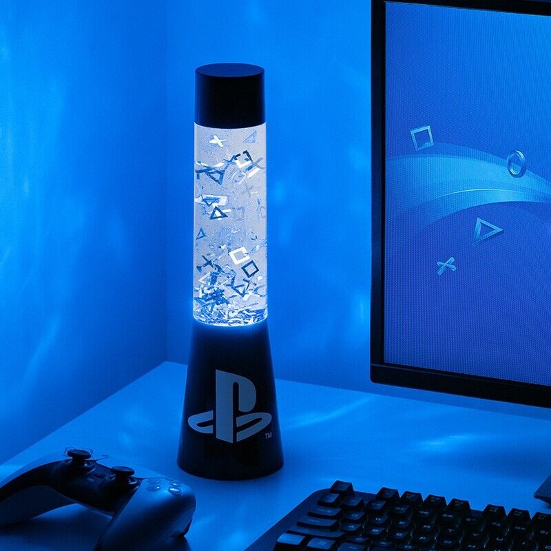 PlayStation Flusso di plastica Lava Lamp Rocket Gaming Glitter Motion Luce