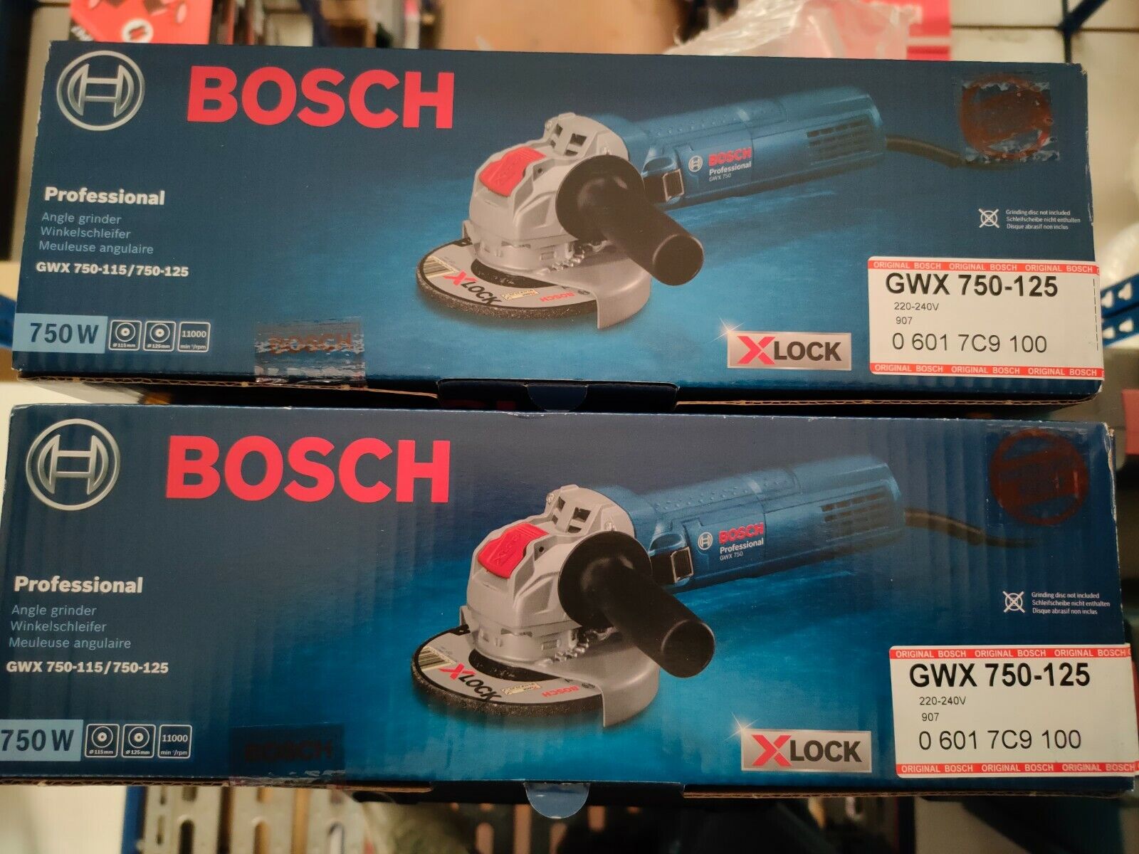 BOSCH GWX 750-125 SMERIGLIATRICE ANGOLARE con sistema X-LOCK 750 W Ø 125 mm