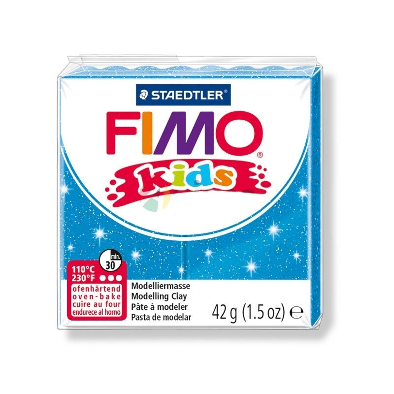 FIMO KIDS STAEDTLER PASTA PER MODELLARE BLU GLITTERATO 42 GR.
