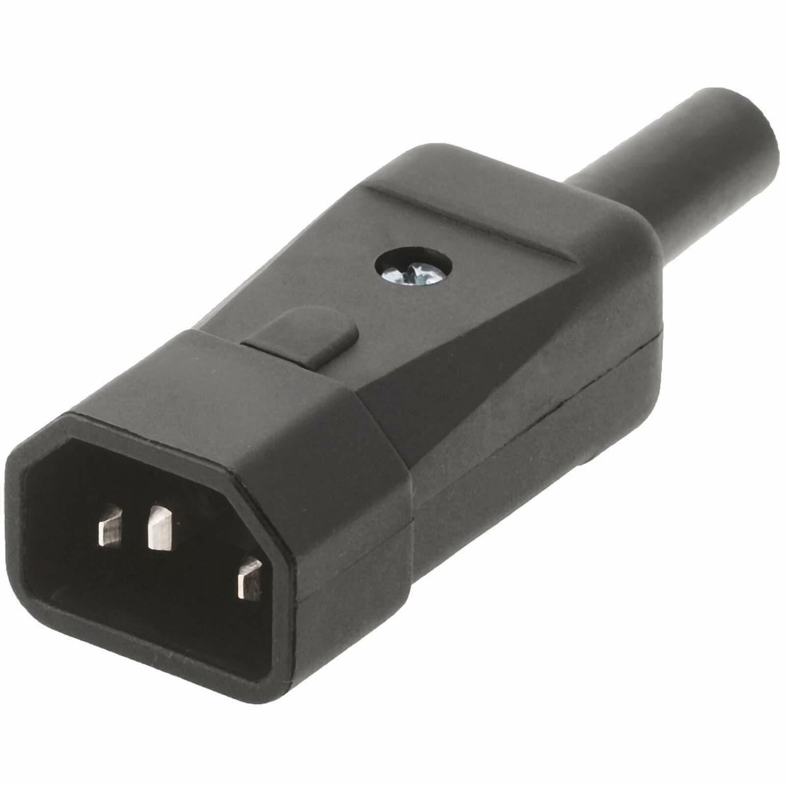Bachmann Kaltgerätestecker con SchutzkTyp C14,10A - · per Leitungen (b1x)