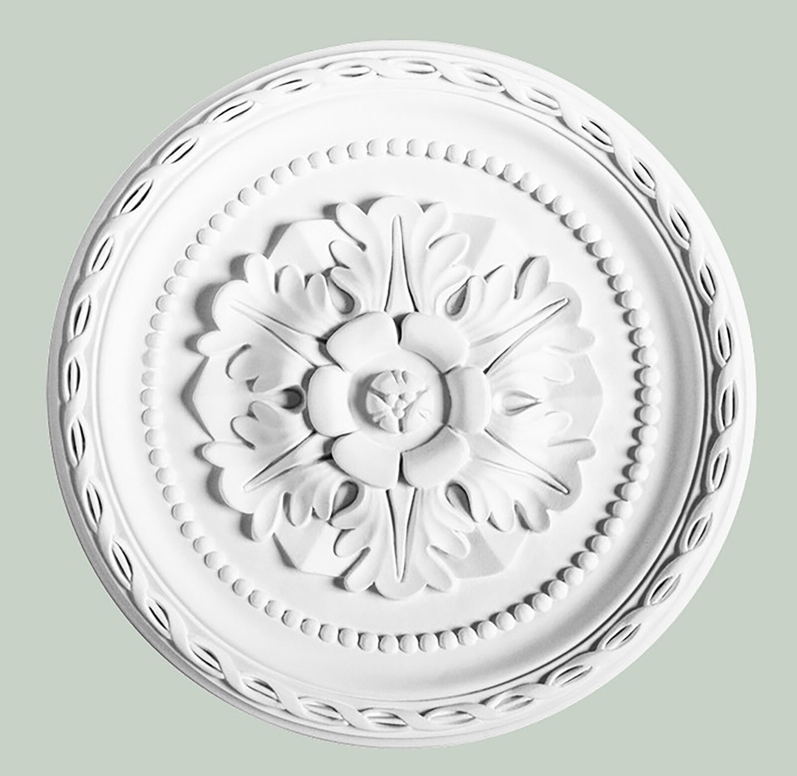 Orac Decor R13 Rosone Forma Fiore Floreale Muro Poliuretano Bianco Ø 28 H3,1 cm