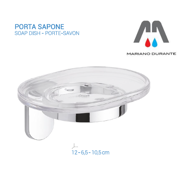 METAFORM SERIE ZERO PORTA SAPONE ACCIAIO CROMATO E ABS