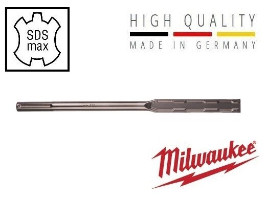SCALPELLO PIATTO SDS-MAX SDS MAX AUTOAFFILANTE SLEDGE™ MILWAUKEE PROFESSIONALE