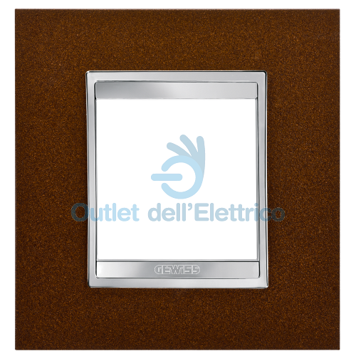 GEWISS GW16222MF PLACCA LUX INTERNATIONAL 2P FERRO ACIDATO