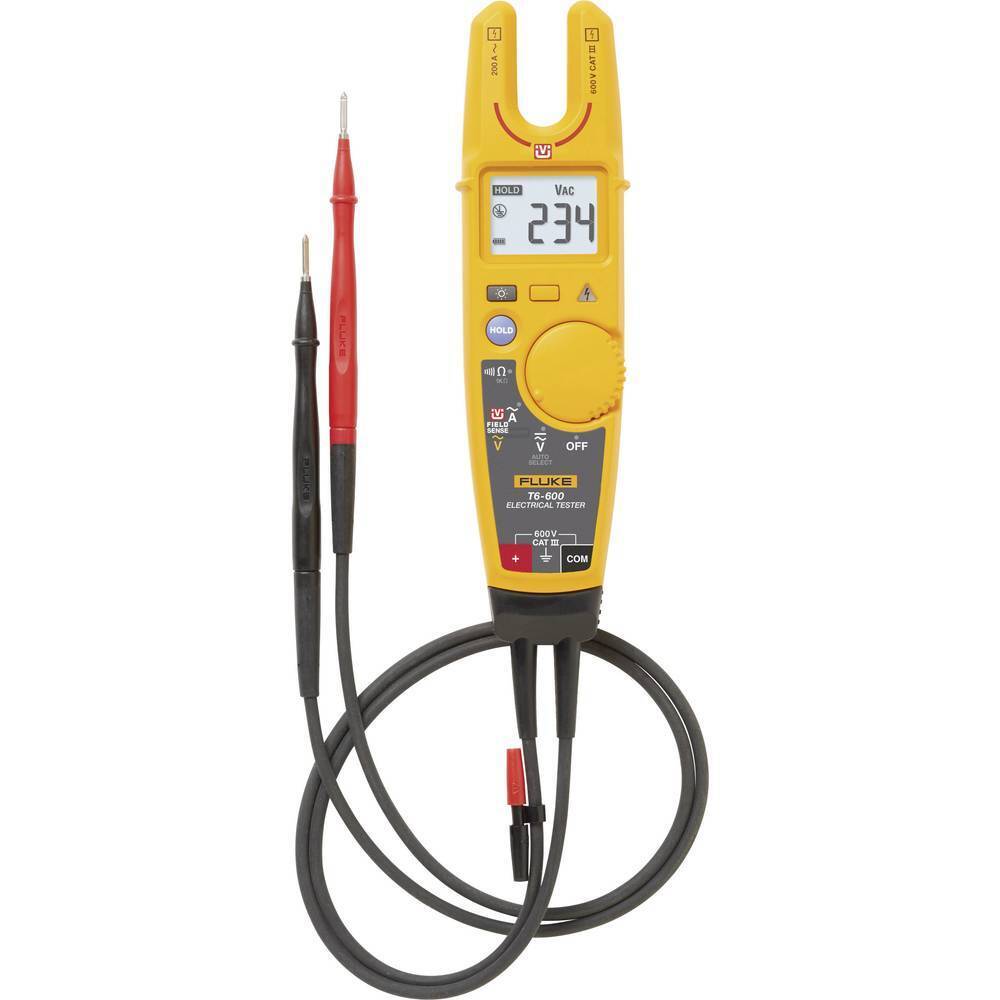 Fluke T6-600/EU Multimetro portatile, Tester elettrico digitale CAT III 600 V