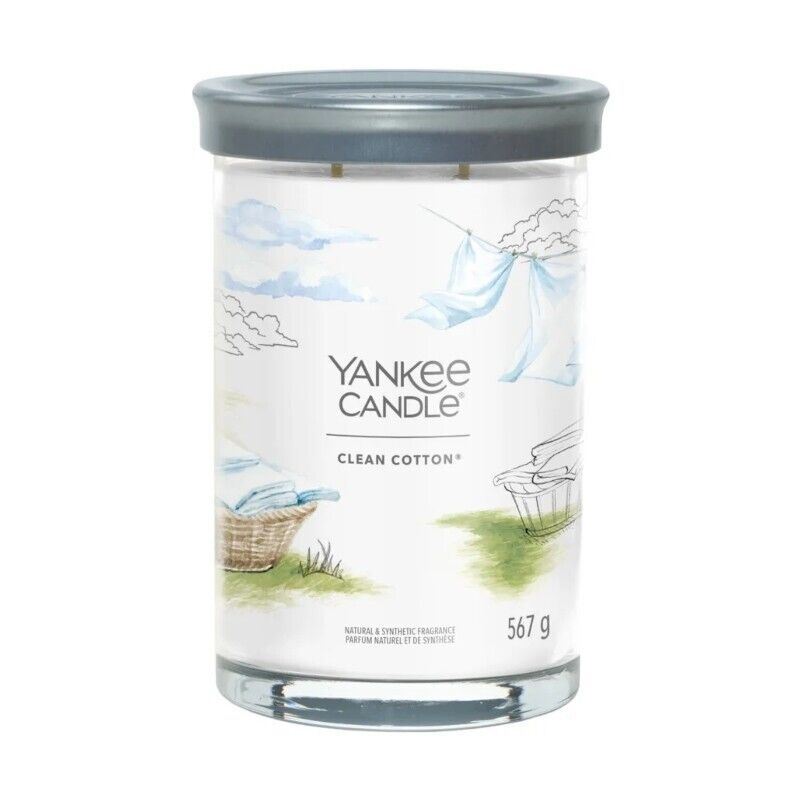 YANKEE CANDLE Clean Cotton - Candela Profumata Tumbler Grande 567 G