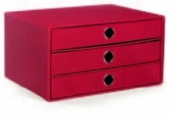 Scatola A4 3cassetti C/asola 250x343x185 Soho Rosso 36 | Rossler Soho