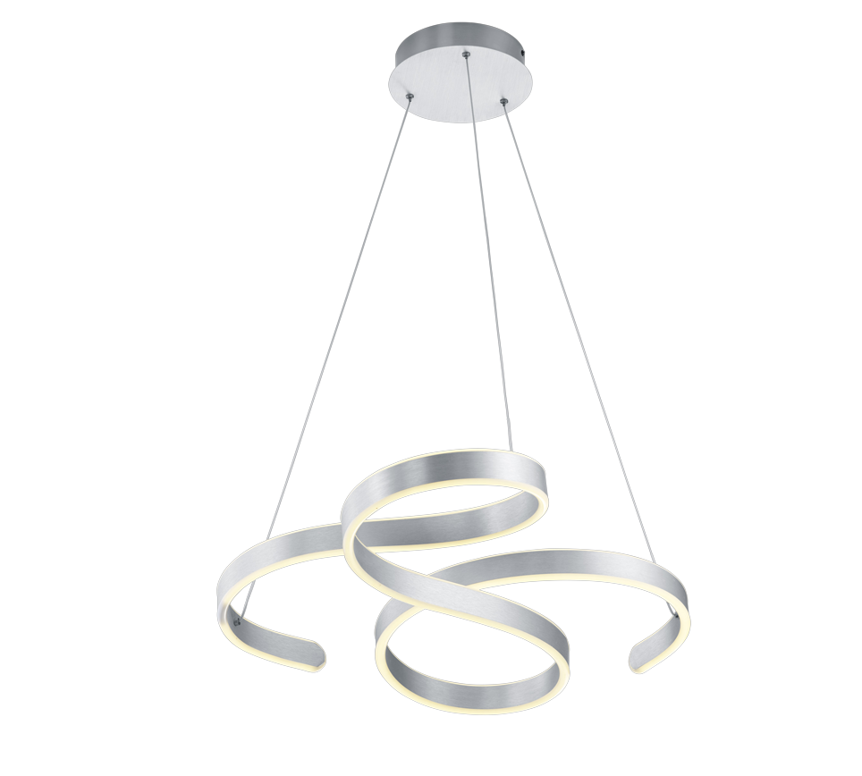 Lampada Sospensione Led Moderna 40W Dimmer Vortici Alluminio Francis GD Trio