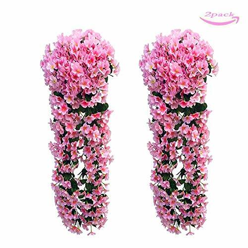 2 Pezzi Fiori Artificiali Pendenti LMYTech Pianta Glicine Finta/Fiori (o1e)