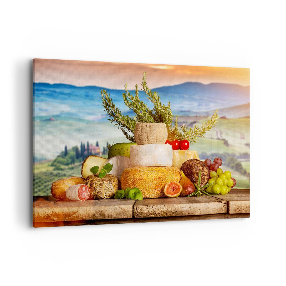 Quadro su Tela 120x80cm Toscana formaggio frutta italia Stampe Immagini Murale