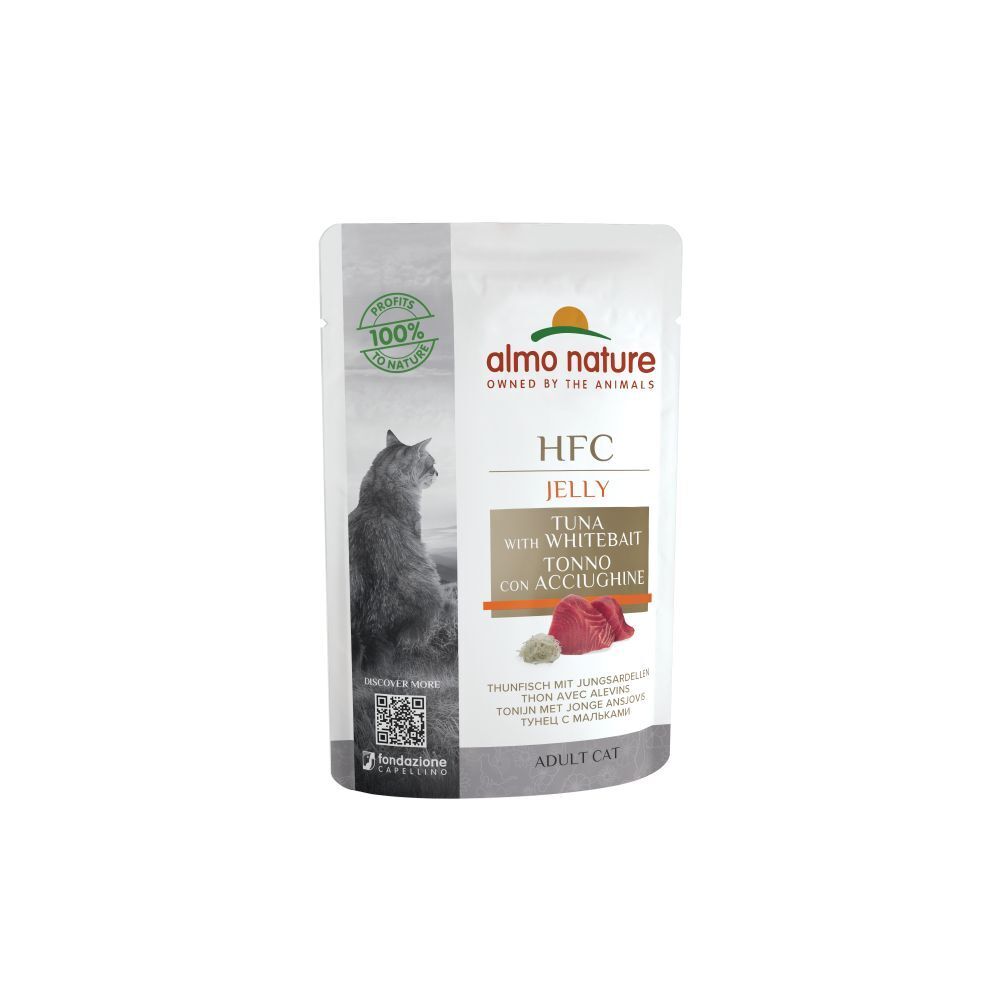 Almo Nature HFC Jelly Gatto, busta 55gr - Tonno e Acciughine