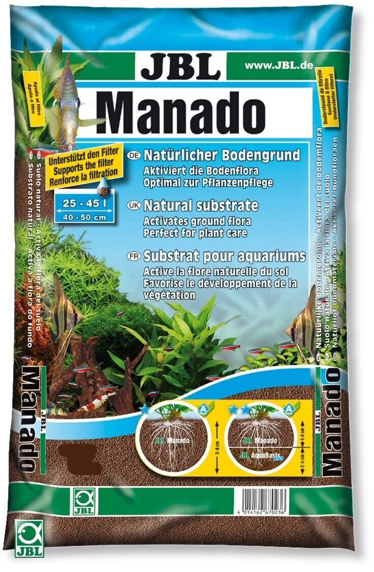 JBL MANADO 5 LITRI FONDO NATURALE ACQUARIO CON PIANTE AQUASCAPING