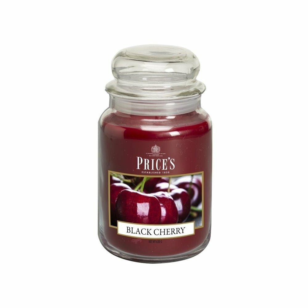 Price's Candela Profumata Black Cherry Nero Ciliegia Candele Profuma Ambiente
