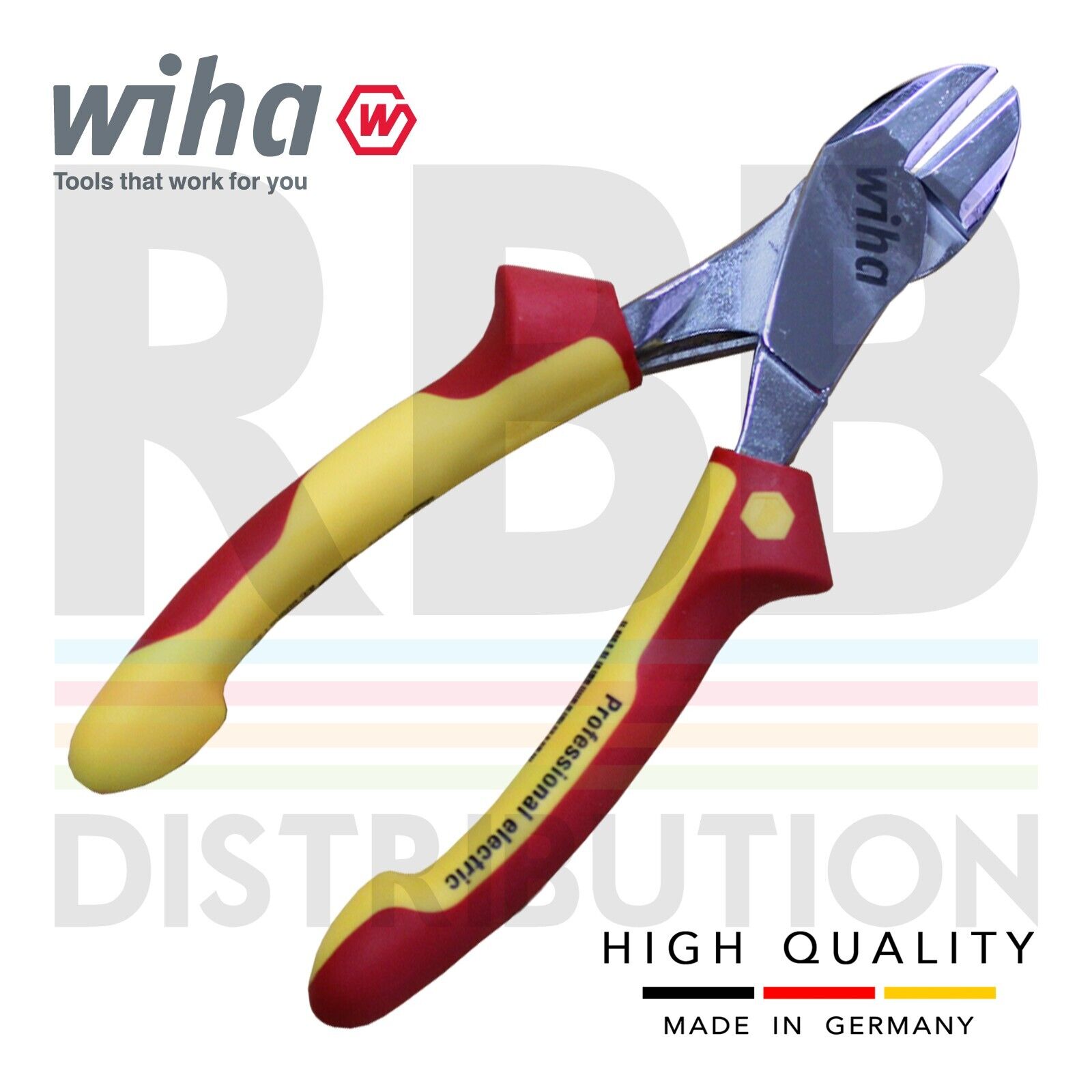 Wiha Diagonali Taglierino Dynamicjoint VDE Elettricista Industriale 160mm Lungo