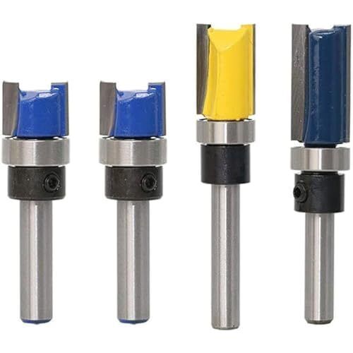 NC 4 pezzi 1/4 "Shank Flush Trim Router Bit Shank Flush Trim modello (t1N)
