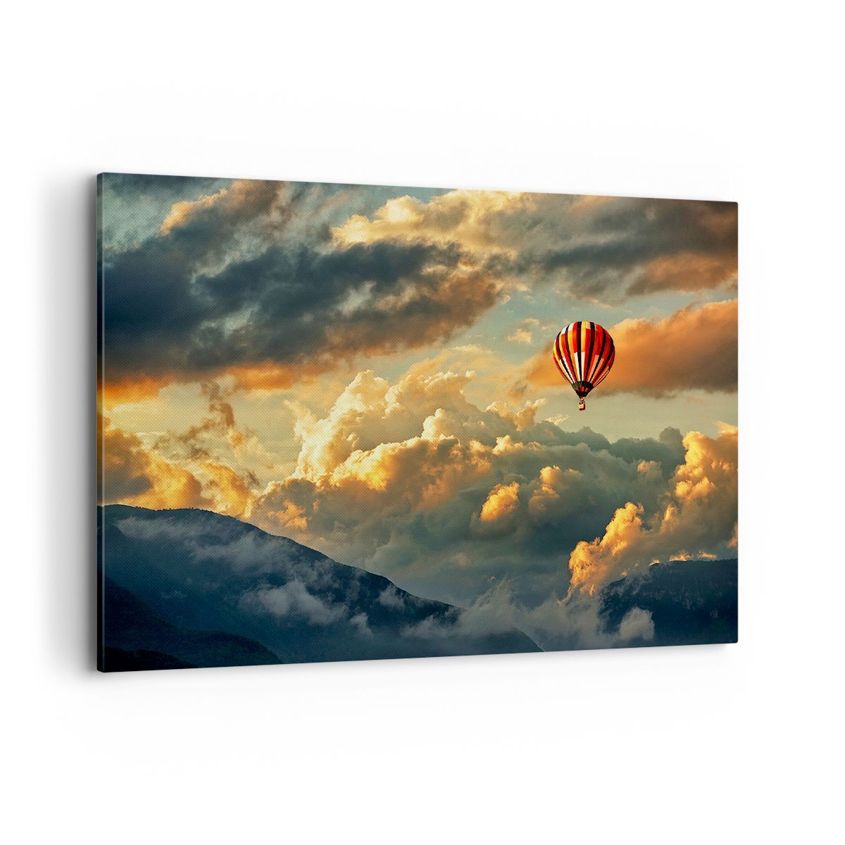 Quadro su Tela 100x70cm nuvole mongolfiera volo Stampe Immagini Quadri Murale