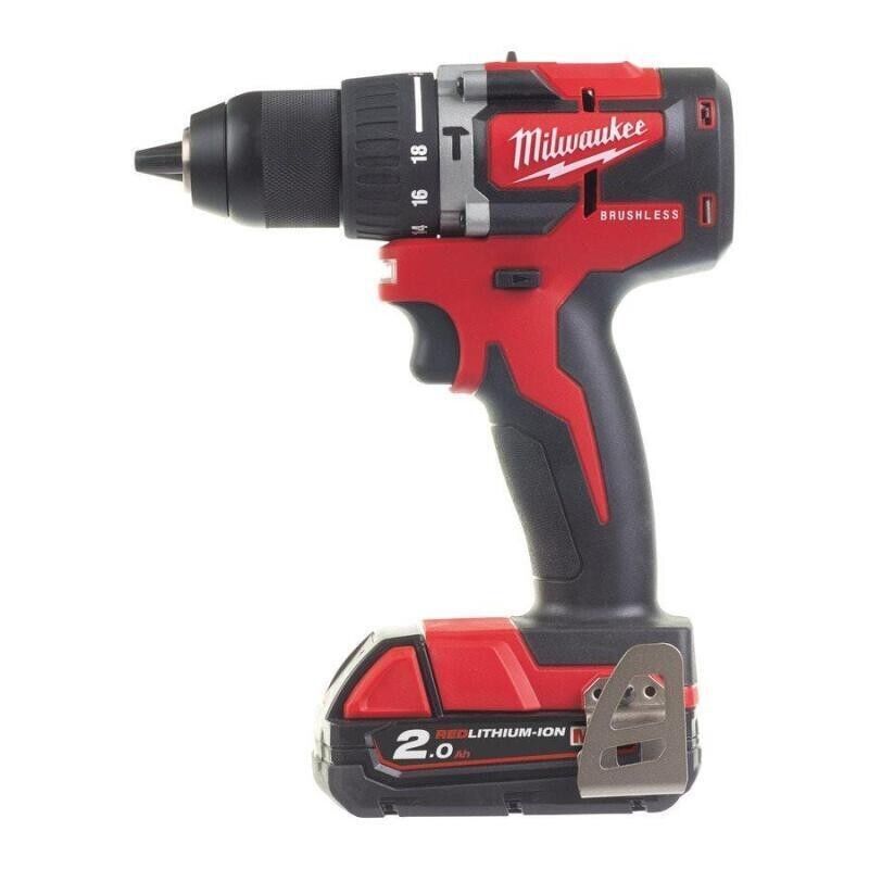Milwaukee M18 CBLPD-202C TRAPANO AVVITATORE COMPACT BRUSHLESS CON PERCUSSIONE
