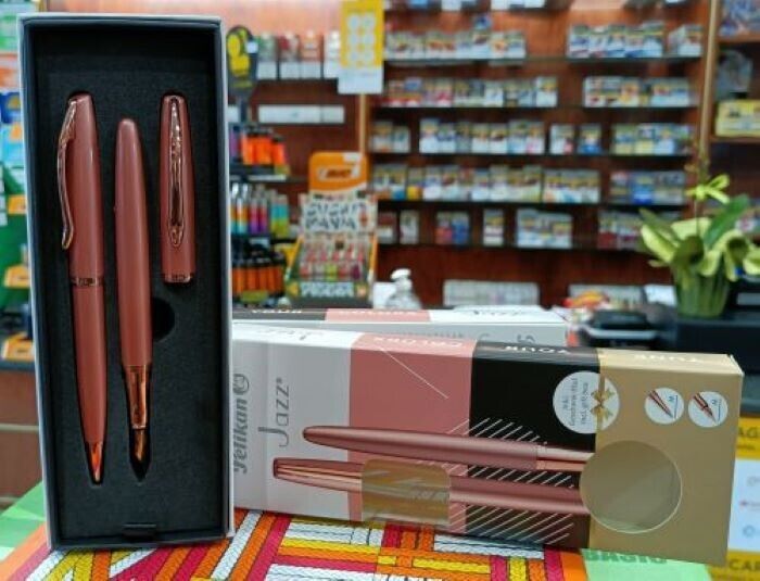 PELIKAN JAZZ - PENNA SFERA + PENNA STILOGRAFICA - NUOVE - COLORE ROSA