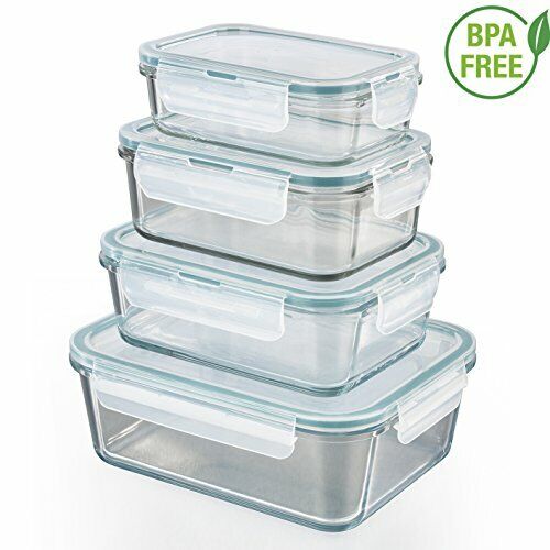 GourmetMaxx 01821 Contenitori per alimenti in Vetro | Set di 4 Lattine (Y7T)