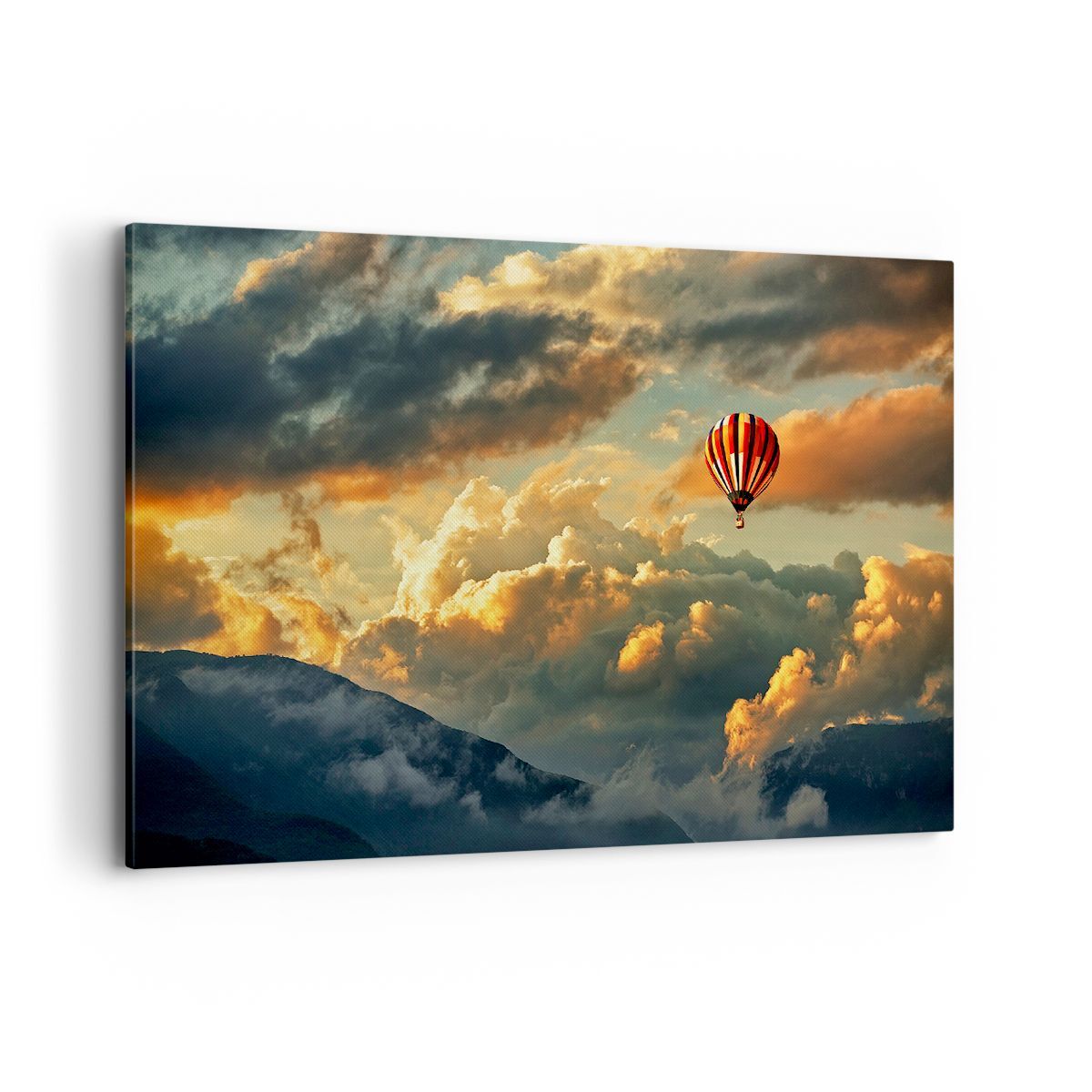 Quadro su Tela 120x80cm nuvole mongolfiera volo Stampe Immagini Quadri Murale