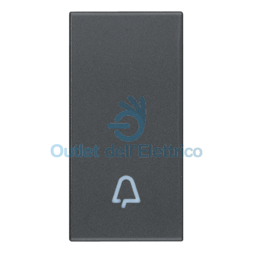 VIMAR 20021.C TASTO 1 MODULO SIMBOLO CAMPANELLO GRIGIO