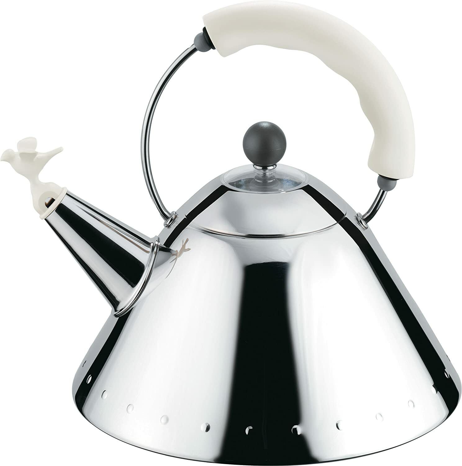Alessi Bollitore "9093" design Michael Graves, colore bianco