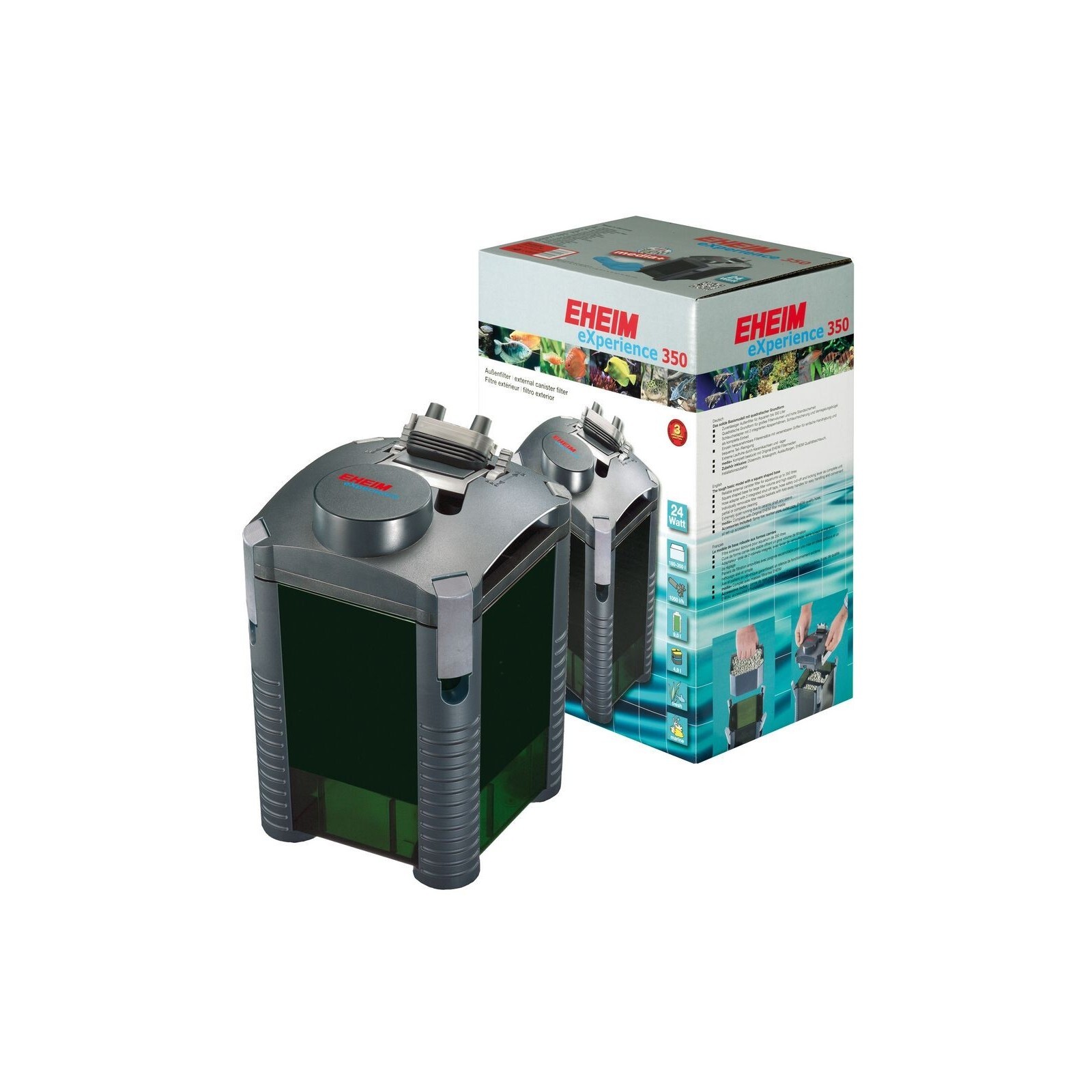 Eheim Filtro Esterno Experience 350 Completo di Materiali Filtranti per acquari