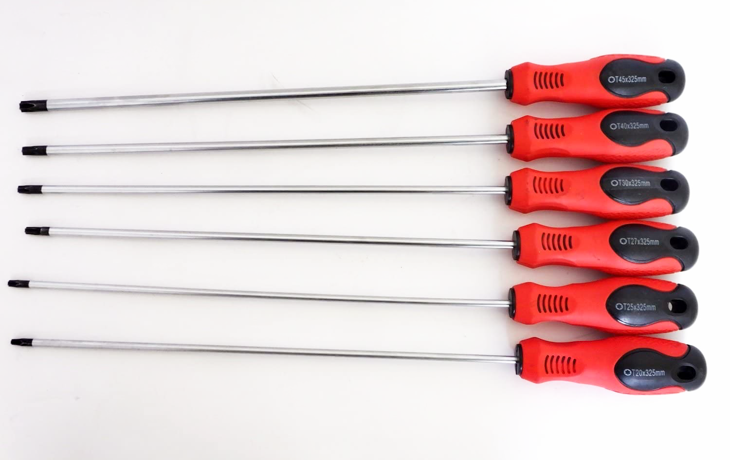 SET CACCIAVITI PUNTA TORX 6 PZ LUNGHI 325 mm T20 T45 CACCIAVITE GIRAVITE 129 SK