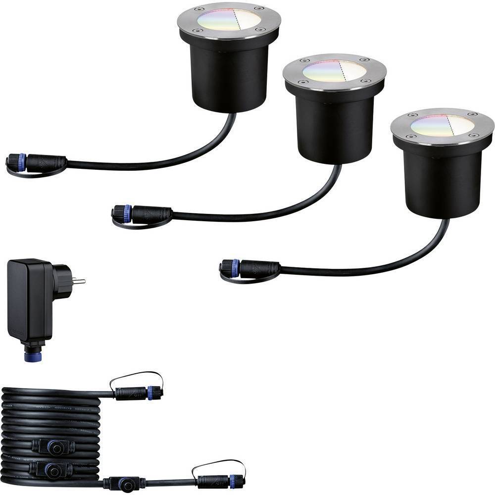Sistema d'illuminazione Plug&Shine Paulmann Boden Einbauleuchten Starterset