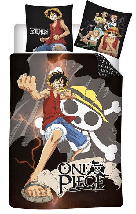 Copripiumino Singolo One Piece Anime Manga 140x200 cm e 1 Federa Microfibra