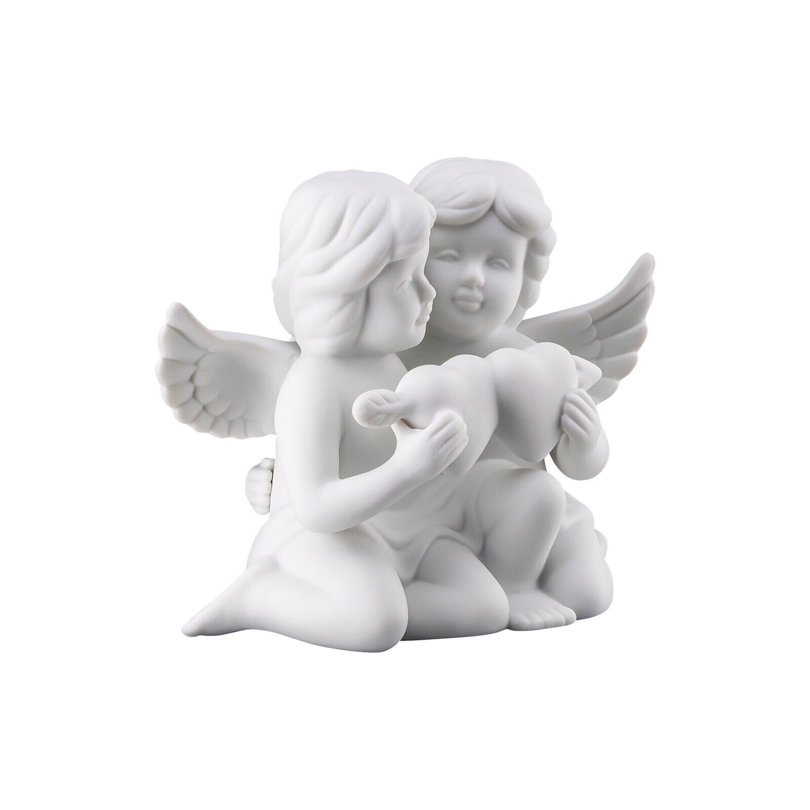Rosenthal - Coppia Angeli con Cuore Grande 12cm Porcellana Rosenthal - Scultura