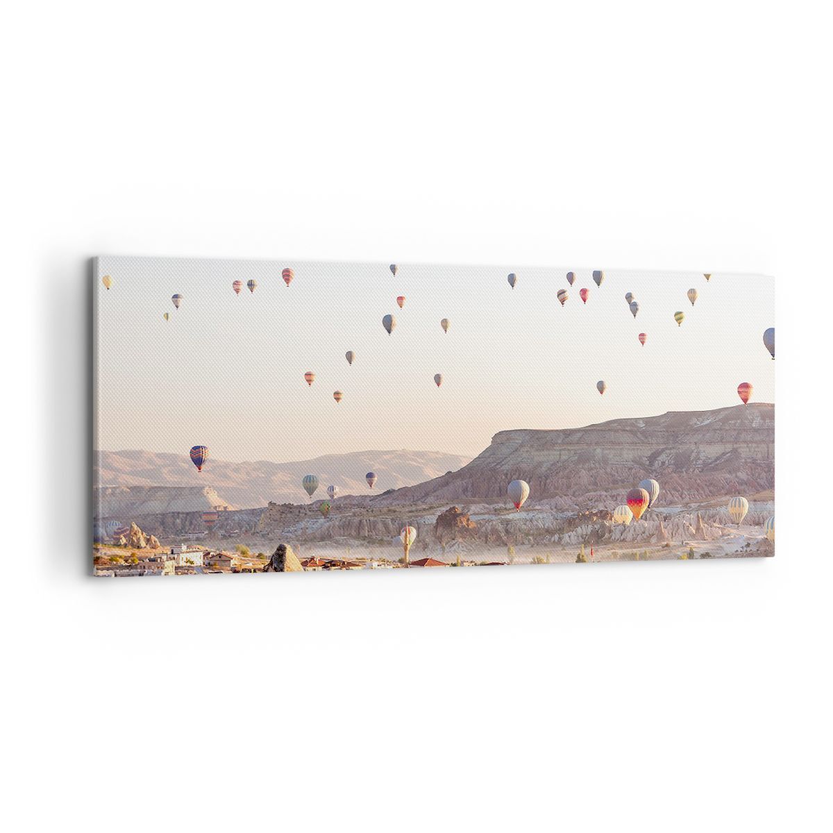 Quadro su Tela 100x40cm montagne mongolfiera volo Stampe Immagini Quadri Murale