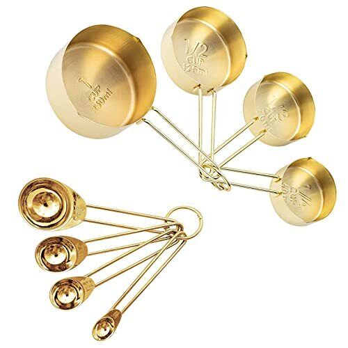 8pcs Stainless Steel Measuring Spoons and Measuring Cups Set Kitchen (E7u)