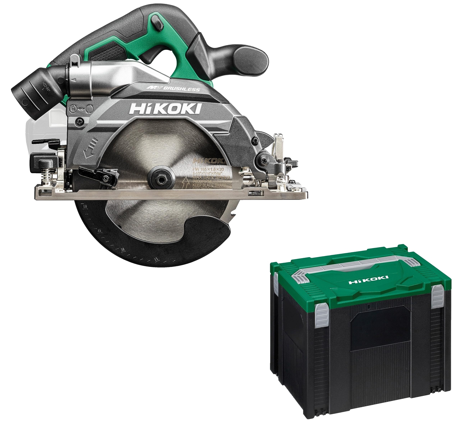HIKOKI Akku Kreissäge C3606DB (36V, Brushless, Sägeblatt Ø: 165mm, Sägeblattbohr