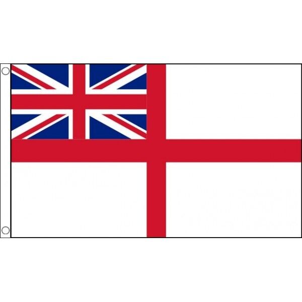 BANDIERA INSEGNA BIANCA BRITANNICA 250x150cm - GRAN BANDIERA ROYAL NAVY WHITE EN