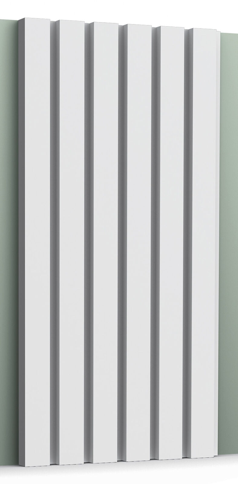 Orac Decor W111 Pannello Murale 3D Strisce Parete Poliuretano Bianco 200x25x2 cm