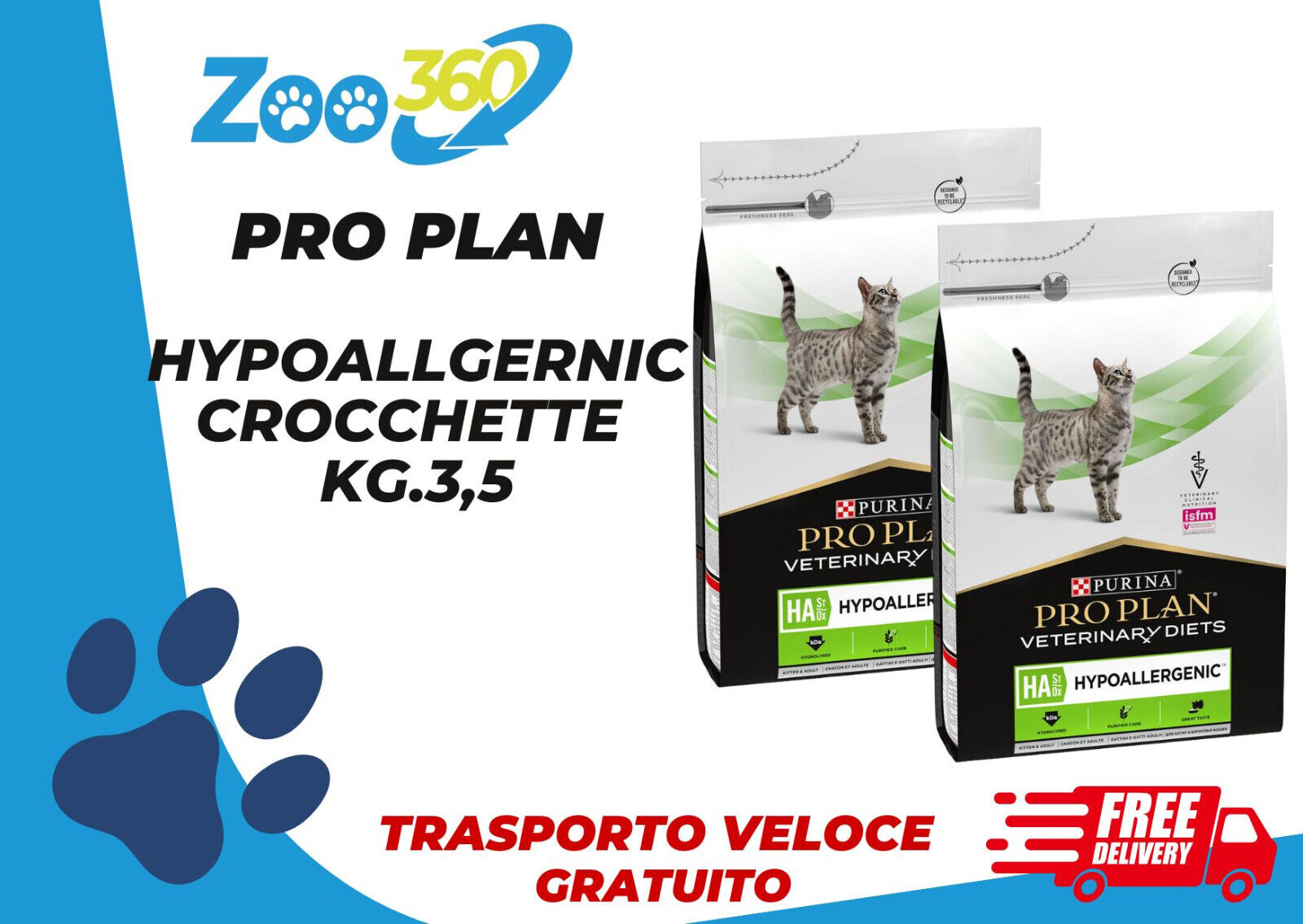PRO PLAN HA - Crocchette per gatti hypoallergenic KG.3,5