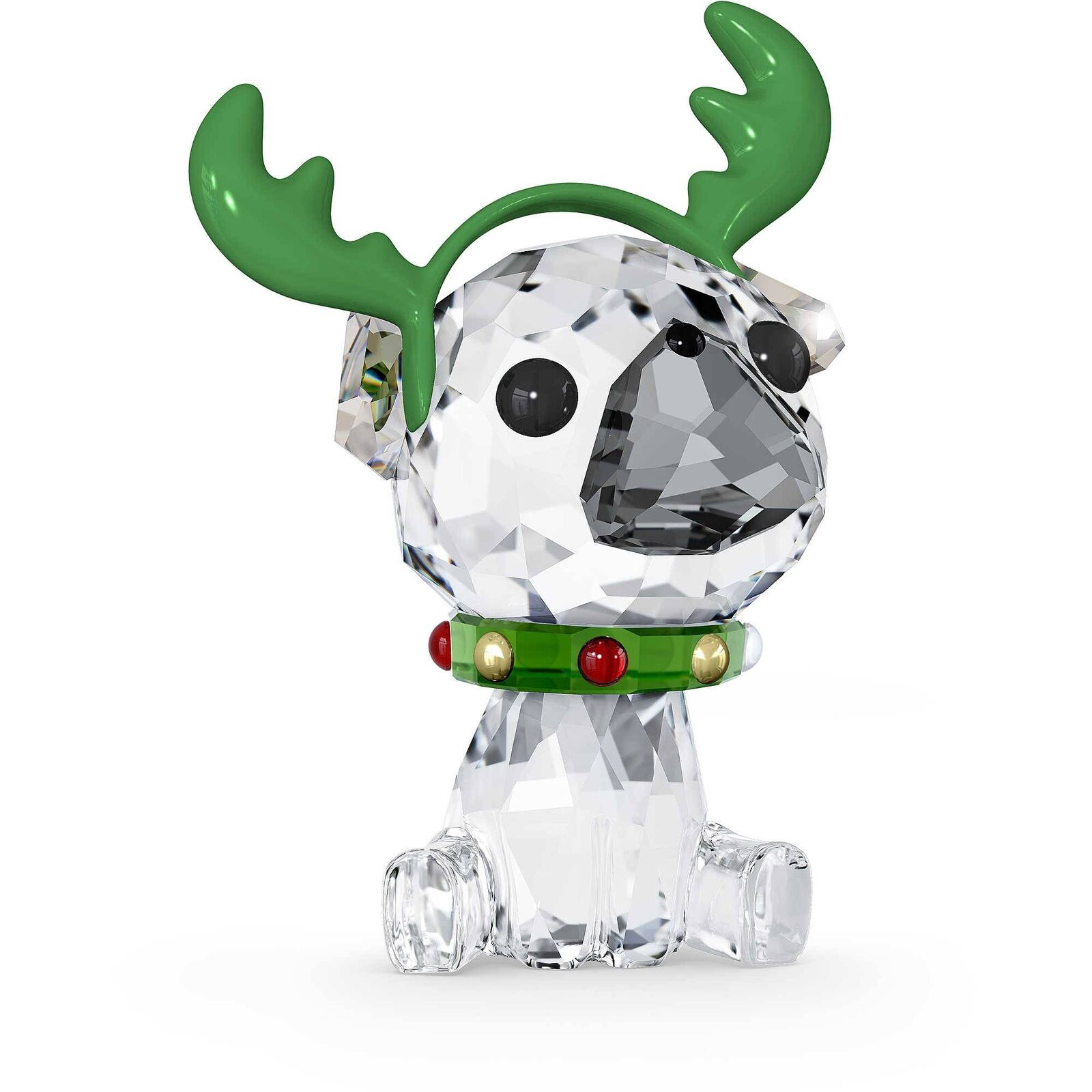 Cristallo Swarovski Carlino Holiday Magic 5625661 Pug Natale Verde