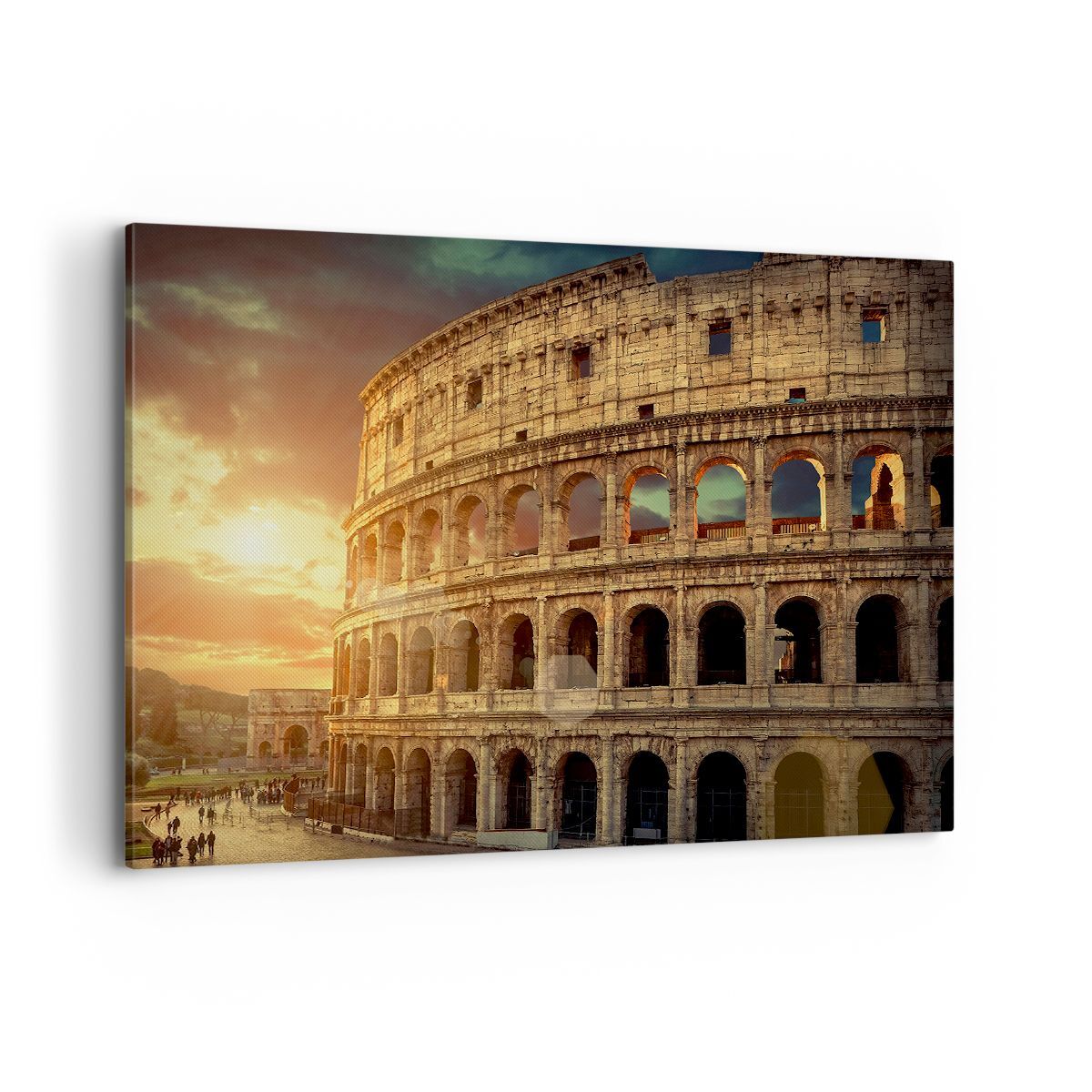 Quadro su Tela 100x70cm Coloseum Roma Architettura Italia Stampe Immagini Murale