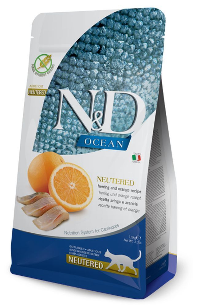 Farmina Gatto N&D Ocean 1,5 kg Kitten Merluzzo Gamberetto e Zucca