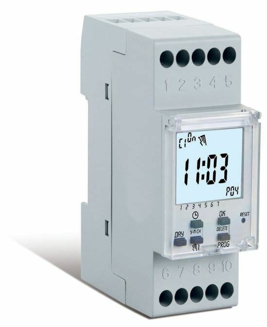ELECTRIC PERRY 1IO7081 2 mod.DIN Interruttore orario settimanale digitale