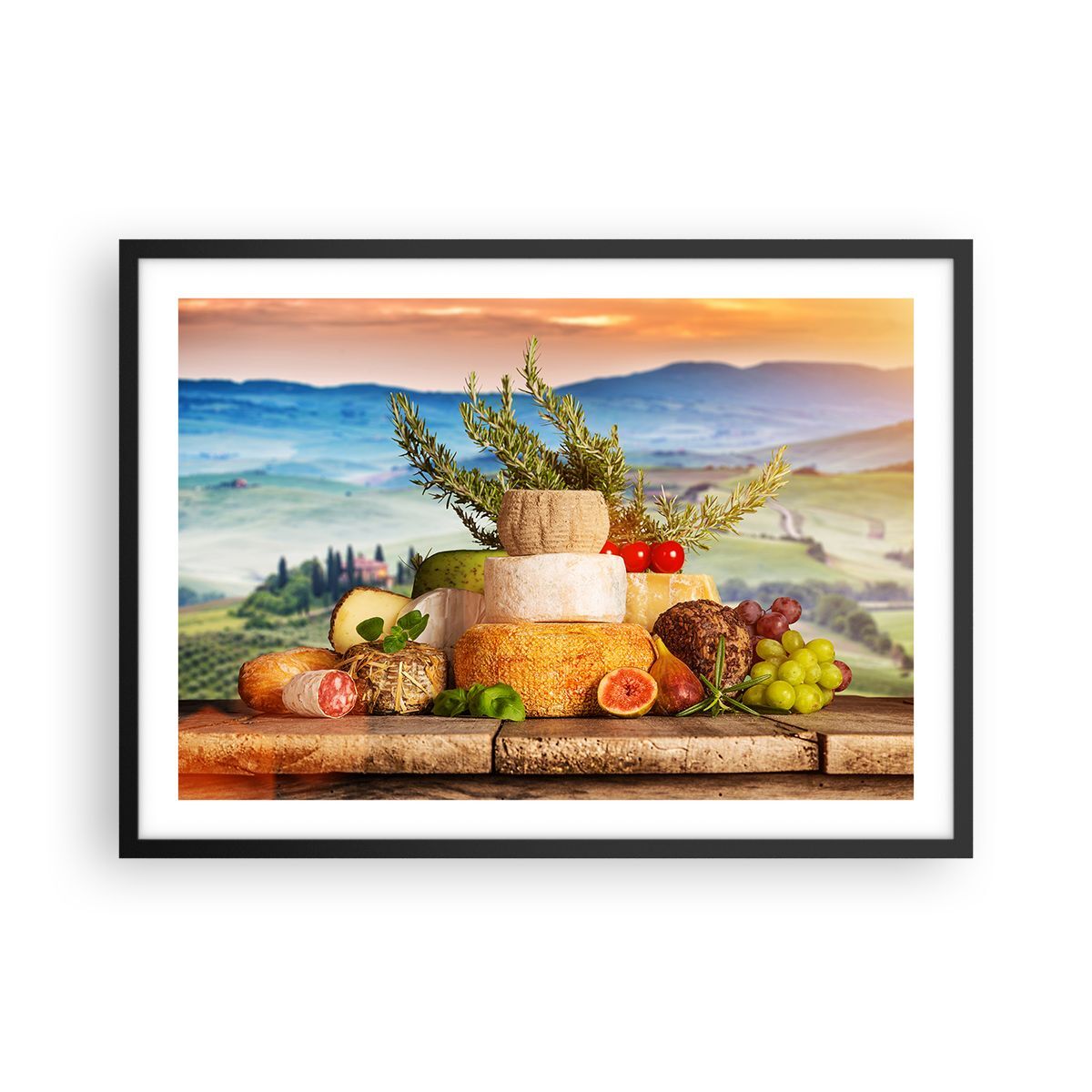 Poster 70x50cm Toscana formaggio frutta italia Stampe Immagini Quadri Moderni