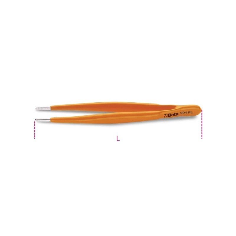 PINZETTA A MOLLA A PUNTE LARGHE DIRITTE ARROTONDATE ART. 994PL