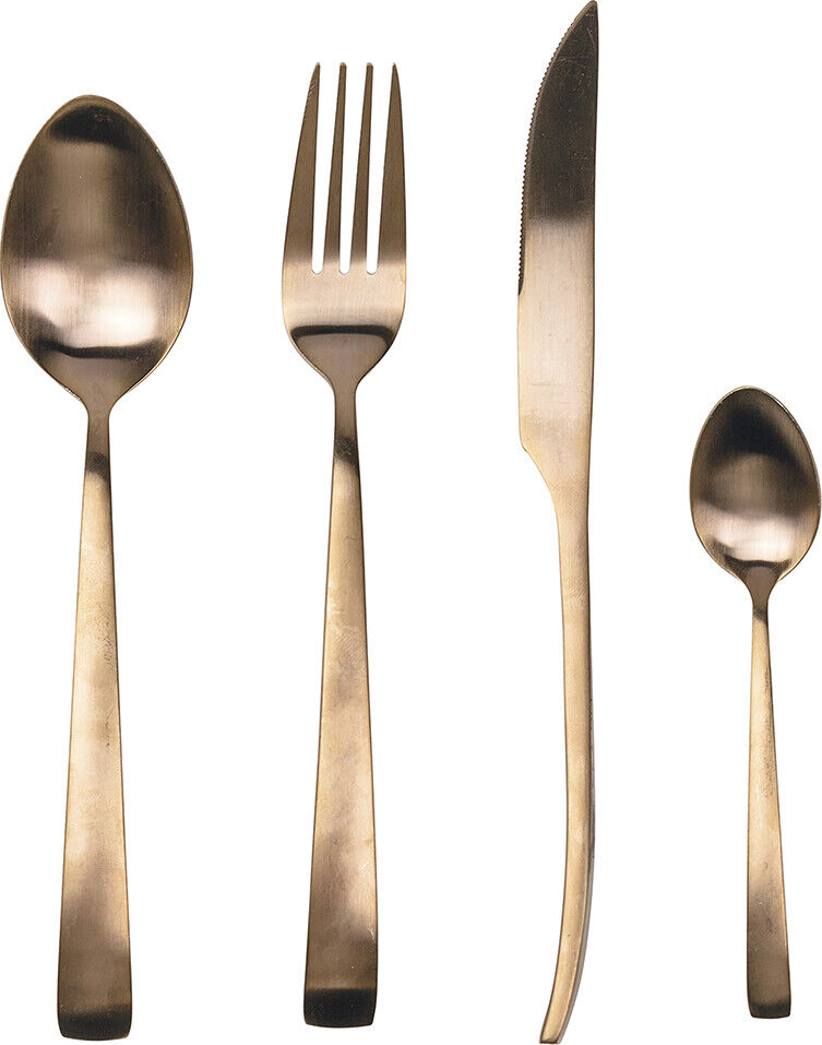 Set 24 posate in acciaio 6 posti tavola copper opaco Park Avenue Villa Deste