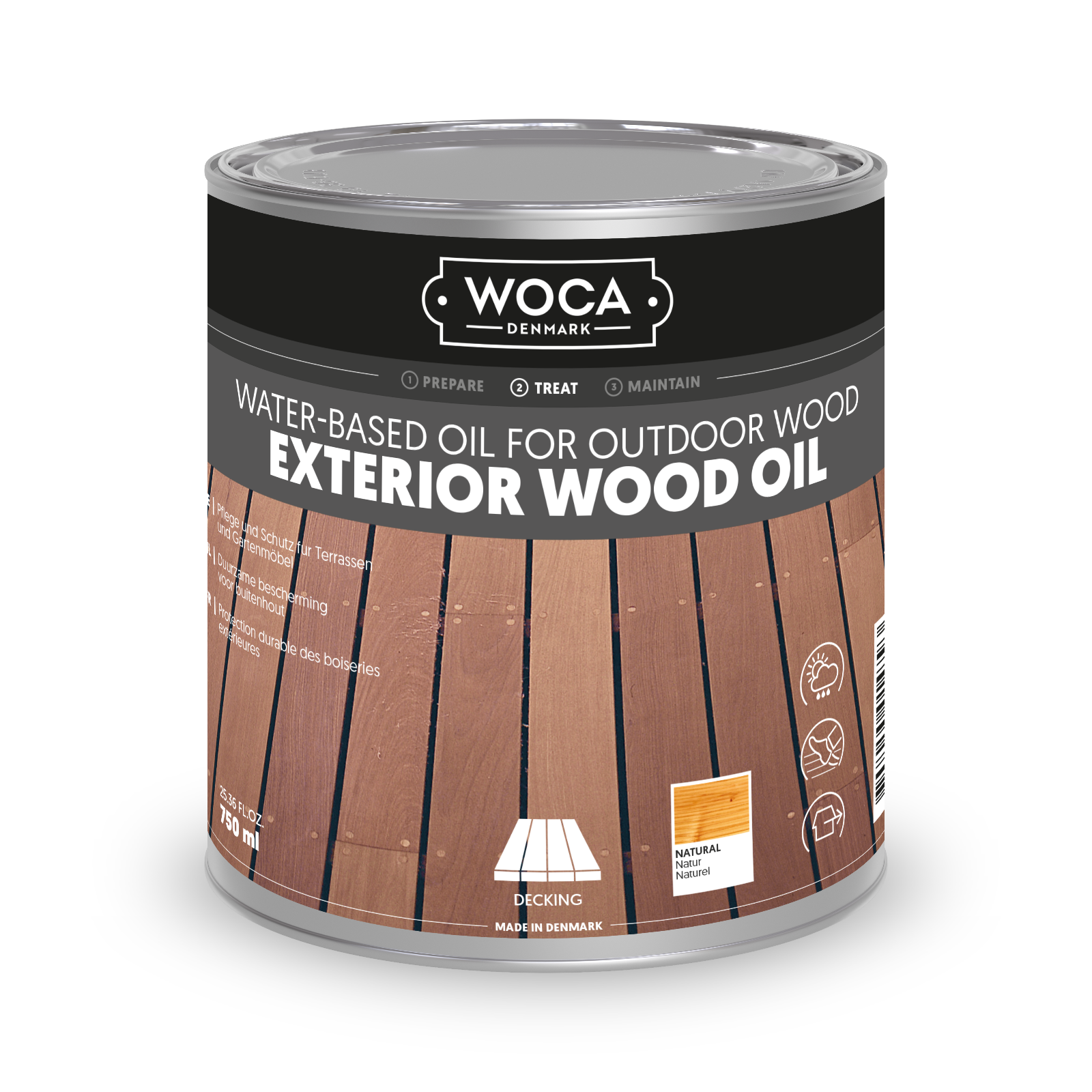 Woca Exterior wood Oil Natural - 0,75 Litri