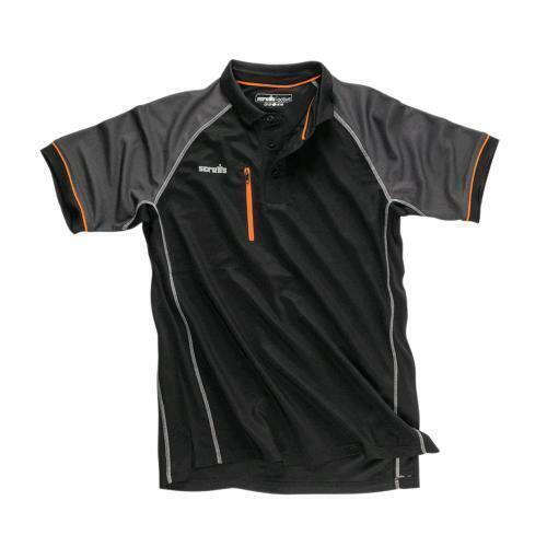 Scruffs Polo da lavoro Nera M