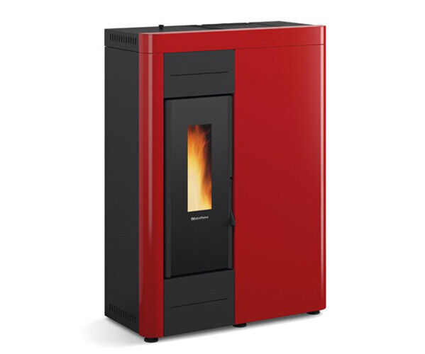 Termostufa termo stufa a pellet NORDICA EXTRAFLAME Virna Idro 14,5 kW bordeaux